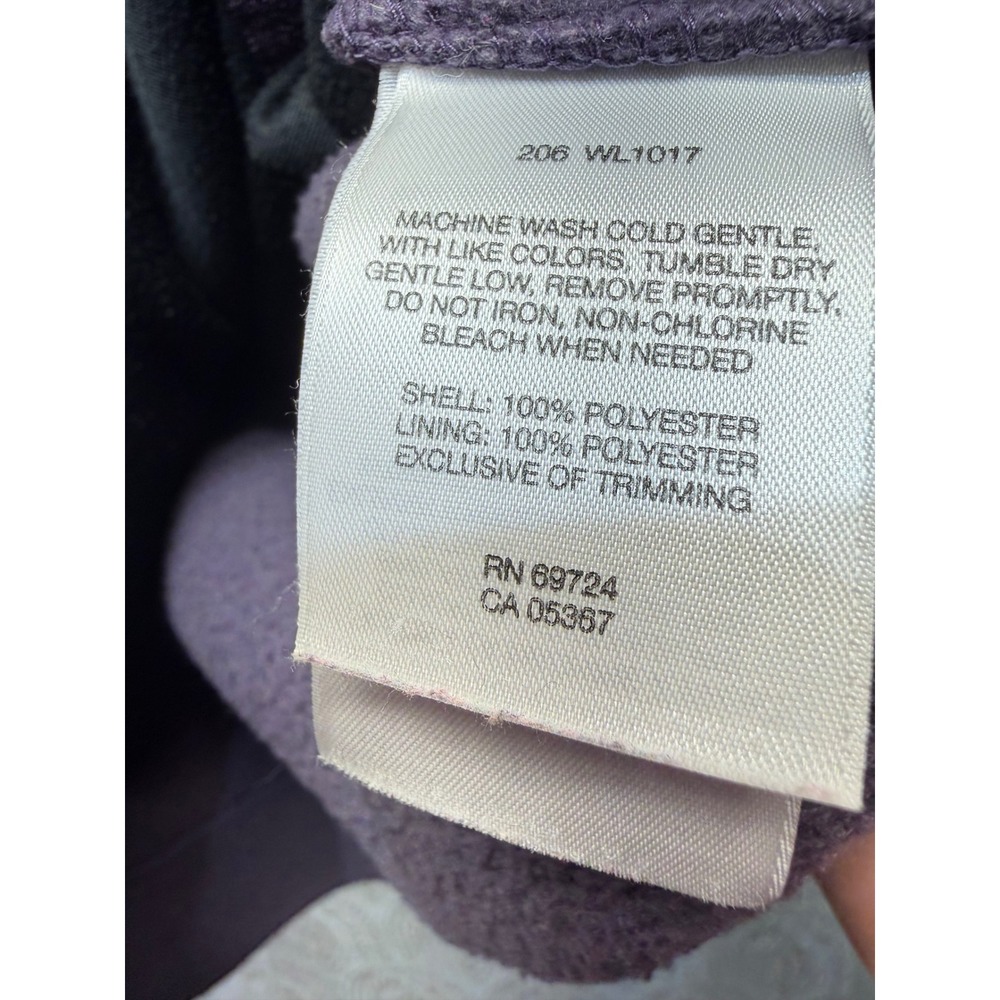 Columbia Fleece Vest Womens XL Purple Full Zip Mock Neck Pockets Outdoor - Picture 5 of 6